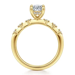 Best Gabriel & Co. Joplin - 14K Yellow Gold Oval Diamond Engagement Ring