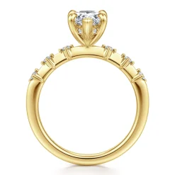 Discount Gabriel & Co. Joplin - 14K Yellow Gold Pear Shape Diamond Engagement Ring
