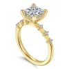 Best Gabriel & Co. Joplin - 14K Yellow Gold Princess Cut Diamond Engagement Ring