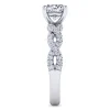 Hot Gabriel & Co. Josefina - 14K White Gold Twisted Round Diamond Engagement Ring