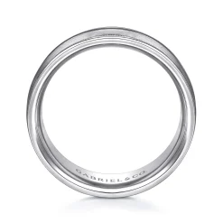 Online Gabriel & Co. Joseph - 14K White Gold 7mm - Men's Wedding Band in Satin Finish
