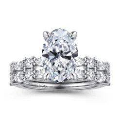 Discount Gabriel & Co. Juliet - 14K White Gold Oval Diamond Engagement Ring