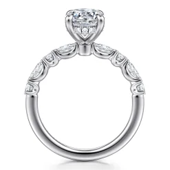 Discount Gabriel & Co. Juliet - 14K White Gold Oval Diamond Engagement Ring