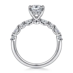 Best Gabriel & Co. Juliet - 14K White Gold Oval Diamond Engagement Ring