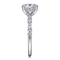 Best Gabriel & Co. Juliet - 14K White Gold Oval Diamond Engagement Ring