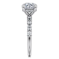 Sale Gabriel & Co. Juliet - 14K White Gold Round Diamond Engagement Ring