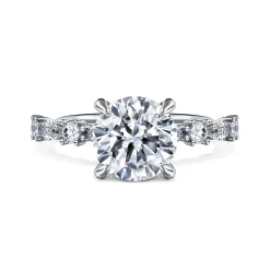 Sale Gabriel & Co. Juliet - 14K White Gold Round Diamond Engagement Ring