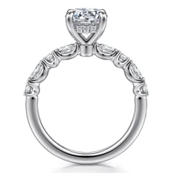 Clearance Gabriel & Co. Juliet - 14K White Gold Round Diamond Engagement Ring