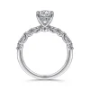 Discount Gabriel & Co. Juliet - 14K White Gold Round Diamond Engagement Ring