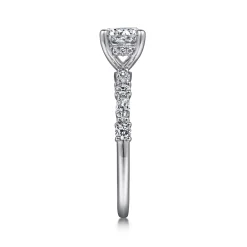 Discount Gabriel & Co. Juliet - 14K White Gold Round Diamond Engagement Ring