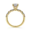 Hot Gabriel & Co. Juliet - 14K Yellow Gold Round Diamond Engagement Ring