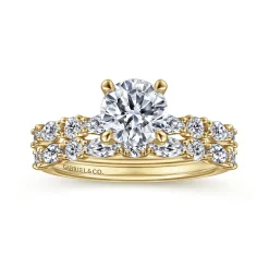 Hot Gabriel & Co. Juliet - 14K Yellow Gold Round Diamond Engagement Ring
