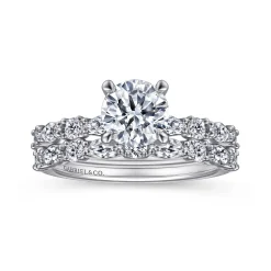Online Gabriel & Co. Juliet - Platinum Round Diamond Engagement Ring