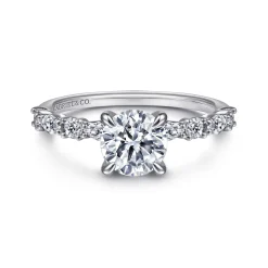 Online Gabriel & Co. Juliet - Platinum Round Diamond Engagement Ring