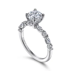 Online Gabriel & Co. Juliet - Platinum Round Diamond Engagement Ring