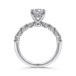 Online Gabriel & Co. Juliet - Platinum Round Diamond Engagement Ring