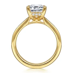 Online Gabriel & Co. Juney - 14K Yellow Gold Channel set Baguette Emerald Cut Diamond Engagement Ring