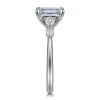 Gabriel & Co. Kallie - 14K White-Rose Gold Emerald Cut Diamond Engagement Ring