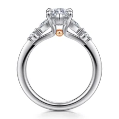Gabriel & Co. Kallie - 14K White-Rose Gold Marquise Shape Diamond Engagement Ring