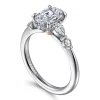 Best Gabriel & Co. Kallie - 14K White-Rose Gold Oval Diamond Engagement Ring