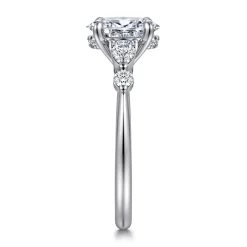 Best Gabriel & Co. Kallie - 14K White-Rose Gold Oval Diamond Engagement Ring