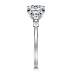 Hot Gabriel & Co. Kallie - 14K White-Rose Gold Princess Cut Diamond Engagement Ring