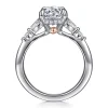 Hot Gabriel & Co. Kallie - 14K White-Rose Gold Round Diamond Engagement Ring