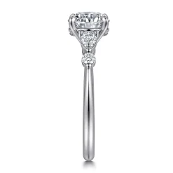 Sale Gabriel & Co. Kallie - 14K White-Rose Gold Round Diamond Engagement Ring