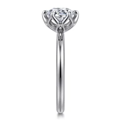 Hot Gabriel & Co. Kamera - 14K White Gold 6 Prong Round Solitaire Engagement Ring