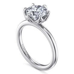 Online Gabriel & Co. Kamera - 14K White Gold Round Solitaire Engagement Ring