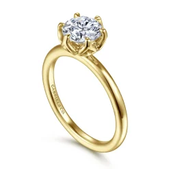 Clearance Gabriel & Co. Kamera - 14K Yellow Gold Round Solitaire Engagement Ring
