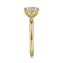 Clearance Gabriel & Co. Kamera - 14K Yellow Gold Round Solitaire Engagement Ring