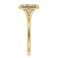 Online Gabriel & Co. Kaya - 14K Yellow Gold Bezel Set Emerald Cut Solitaire Diamond Engagement Ring