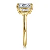 Online Gabriel & Co. Kenia - 14K Yellow Gold Emerald Cut Three Stone Diamond Engagement Ring