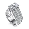 Discount Gabriel & Co. Kera - 14K White Gold Oval Wide Band Diamond Engagement Ring
