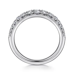 Discount Gabriel & Co. Kiana - 14K White Gold Graduating Diamond Anniversary Band - 0.5 ct