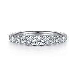 Discount Gabriel & Co. Kiana - 14K White Gold Graduating Diamond Anniversary Band - 0.5 ct
