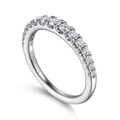 Discount Gabriel & Co. Kiana - 14K White Gold Graduating Diamond Anniversary Band - 0.5 ct