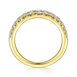 Sale Gabriel & Co. Kiana - 14K Yellow Gold Graduating Diamond Anniversary Band - 0.5 ct