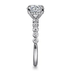 Hot Gabriel & Co. Kim - 14K White Gold Round Diamond Engagement Ring