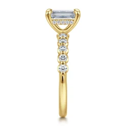 Online Gabriel & Co. Kim - 14K Yellow Gold Emerald Cut Diamond Engagement Ring