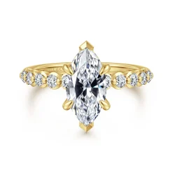 Discount Gabriel & Co. Kim - 14K Yellow Gold Marquise Shape Diamond Engagement Ring