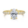 Outlet Gabriel & Co. Kim - 14K Yellow Gold Oval Diamond Engagement Ring