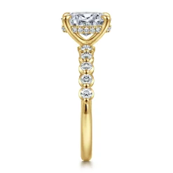 Outlet Gabriel & Co. Kim - 14K Yellow Gold Oval Diamond Engagement Ring