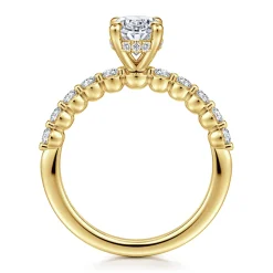 Outlet Gabriel & Co. Kim - 14K Yellow Gold Oval Diamond Engagement Ring