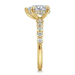 Sale Gabriel & Co. Kim - 14K Yellow Gold Pear Shape Diamond Engagement Ring
