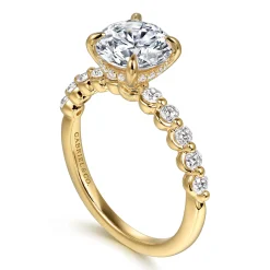 Online Gabriel & Co. Kim - 14K Yellow Gold Round Diamond Engagement Ring