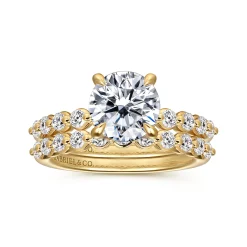 Online Gabriel & Co. Kim - 14K Yellow Gold Round Diamond Engagement Ring