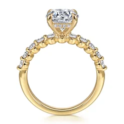 Online Gabriel & Co. Kim - 14K Yellow Gold Round Diamond Engagement Ring