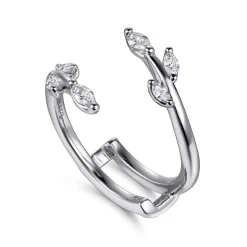 Online Gabriel & Co. Kind - 14K White Gold Prong set Marquise Diamond Ring Enhancer - 0.3 ct